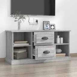Berkfield Home TV Cabinet Grey Sonoma 99.5x35.5x48 cm Engineered Wood - thumbnail 1