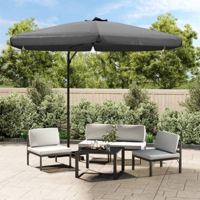 Berkfield Home Outdoor Parasol with Steel Pole 300x250 cm Anthracite in Black - image 1
