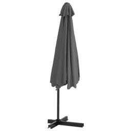 Berkfield Home Outdoor Parasol with Steel Pole 300x250 cm Anthracite in Black - thumbnail 5