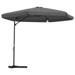 Berkfield Home Outdoor Parasol with Steel Pole 300x250 cm Anthracite in Black - thumbnail 2