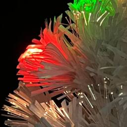 Berkfield Home Beautiful Artificial Pre-lit Christmas Tree White 64 cm Fibre Optic - thumbnail 6