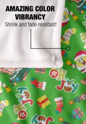 Spongebob Christmas Pattern Silky Touch Super Soft Throw Blanket 152 X 127 cm in White - thumbnail 4
