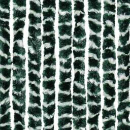 Berkfield Home Fly Curtain Green & White 90x200 cm Chenille - thumbnail 5