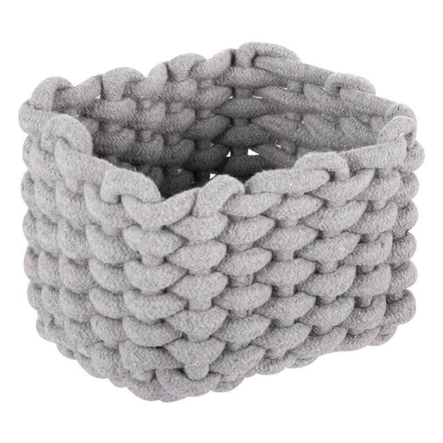 Kelvenix Grey Woven Cotton Rope Storage Basket - image 1