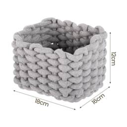 Kelvenix Grey Woven Cotton Rope Storage Basket - thumbnail 2