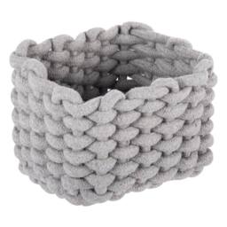 Kelvenix Grey Woven Cotton Rope Storage Basket