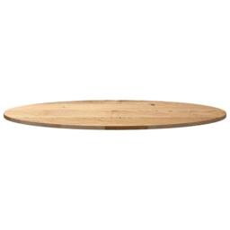 Berkfield Home Table Top 120x60x2 cm Solid Wood Oak Oval in Brown - Size: 120 x 60 x 2 cm - thumbnail 5