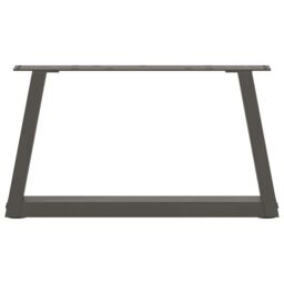 Berkfield Home Dining Table Legs V-Shape 2 pcs Anthracite 50x(30-31.3) cm Steel in Black - thumbnail 5