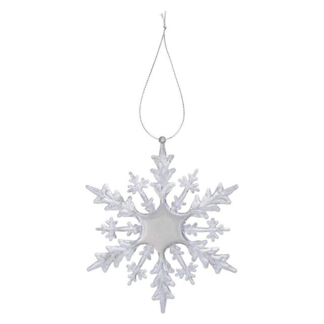 VFM e-Store Christmas Snowflake Hanging Decoration 21cm x 20cm Silver X 1 - Size: 21 cm x 20 cm - image 1
