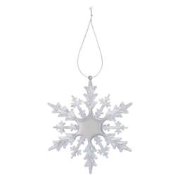 VFM e-Store Christmas Snowflake Hanging Decoration 21cm x 20cm Silver X 1 - Size: 21 cm x 20 cm