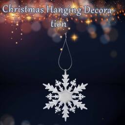 VFM e-Store Christmas Snowflake Hanging Decoration 21cm x 20cm Silver X 1 - Size: 21 cm x 20 cm - thumbnail 3