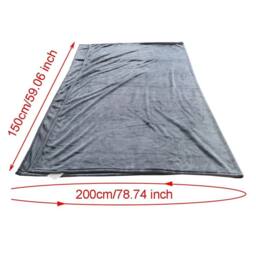 Havendro Navy Blue 150 x 200 cm Soft Fleece Blanket Faux Fur Reversible - Size: 150 cm × 200 cm - thumbnail 2