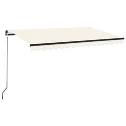 Berkfield Home Manual Retractable Awning 450x350 cm Cream - thumbnail 2