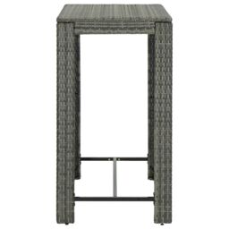 Berkfield Home Garden Bar Table Grey 100x60.5x110.5 cm Poly Rattan - thumbnail 3