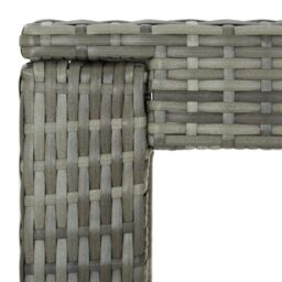 Berkfield Home Garden Bar Table Grey 100x60.5x110.5 cm Poly Rattan - thumbnail 4
