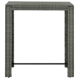 Berkfield Home Garden Bar Table Grey 100x60.5x110.5 cm Poly Rattan - thumbnail 2