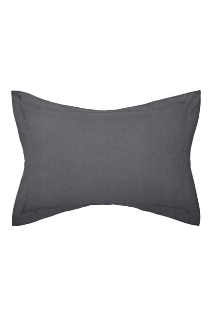 Helena Springfield 'Plain Dye' Polycotton Oxford Pillowcase in Charcoal - image 1