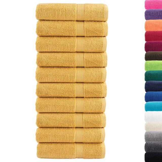 Berkfield Home Premium Hand Towels SOLUND 10pcs Gold 50x100cm 600gsm - image 1
