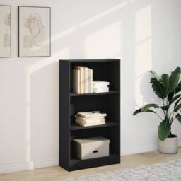 Berkfield Home Bookcase Black 60x24x109 cm Engineered Wood - Size: 60 x 24 x 109 cm - thumbnail 3