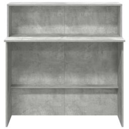 Berkfield Home Reception Desk Concrete Grey 100x50x103.5 cm Engineered Wood - thumbnail 5