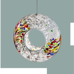 Sienna Glass Hanging Bird Feeder White - thumbnail 3