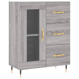 Berkfield Home Highboard Grey Sonoma 69.5x34x180 cm Engineered Wood - thumbnail 7