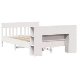 Berkfield Home Bookcase Bed without Mattress White 140x190cm Solid Wood Pine - Size: 140x190 cm - thumbnail 6