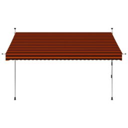 Berkfield Home Manual Retractable Awning 300 cm Orange & Brown - thumbnail 2