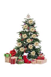 Living and Home 24 Pieces Artificial Christmas Tree Flowers Xmas Festive Poinsettia Flowers Ornament Set in Gold - thumbnail 6