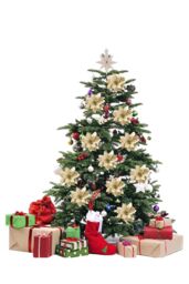 Living and Home 24 Pieces Artificial Christmas Tree Flowers Xmas Festive Poinsettia Flowers Ornament Set in Gold - thumbnail 3
