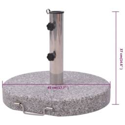 Berkfield Home Parasol Stand 45 cm in Grey - thumbnail 6