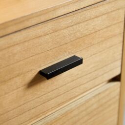 Nordlys Scandinavian Bedroom Dresser with Wood & Metal 3 Drawers Storage in Brown - thumbnail 7