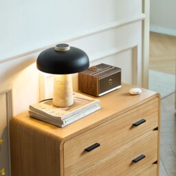 Nordlys Scandinavian Bedroom Dresser with Wood & Metal 3 Drawers Storage in Brown - thumbnail 8