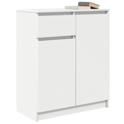 Berkfield Home Sideboard with Drawer White 71x35x84 cm Engineered Wood - Size: 71 x 35 x 84 cm - thumbnail 4