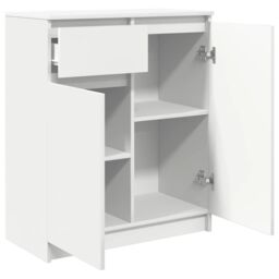 Berkfield Home Sideboard with Drawer White 71x35x84 cm Engineered Wood - Size: 71 x 35 x 84 cm - thumbnail 5