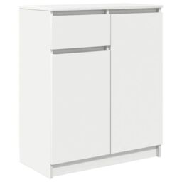 Berkfield Home Sideboard with Drawer White 71x35x84 cm Engineered Wood - Size: 71 x 35 x 84 cm - thumbnail 2