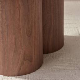 FurnitureboxUK Sutton Round Walnut Veneer Wood Coffee Table - thumbnail 6