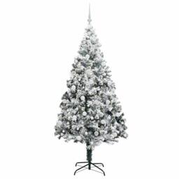 Berkfield Home Artificial Christmas Tree with 300 LEDs with Stand Green 210 cm - thumbnail 3