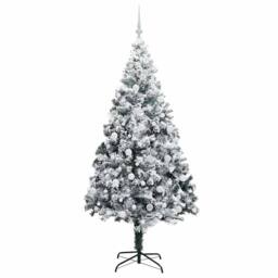 Berkfield Home Artificial Christmas Tree with 300 LEDs with Stand Green 210 cm - thumbnail 4