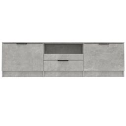 Berkfield Home TV Cabinet Concrete Grey 140x35x40 cm Engineered Wood - Size: 140 x 35 x 40 cm - thumbnail 4