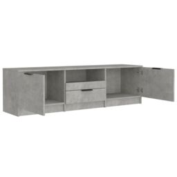 Berkfield Home TV Cabinet Concrete Grey 140x35x40 cm Engineered Wood - Size: 140 x 35 x 40 cm - thumbnail 5