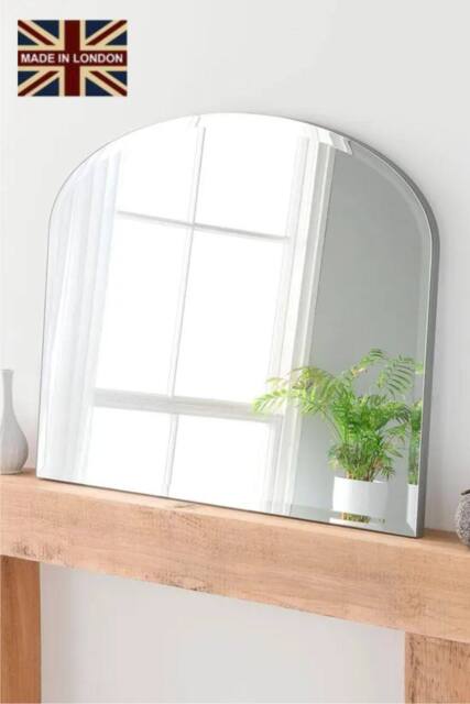 Yearn Mirrors Minimal Bevelled Mantle Mirror Silver 91(w) x 69cm(h) - image 1