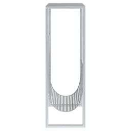 Berkfield Home Magazine Rack Silver 35x15x45 cm Steel - Size: 35 x 15 x 45 cm - thumbnail 4