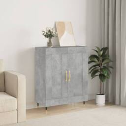 Berkfield Home Sideboard Concrete Grey 69.5x34x90 cm Engineered Wood - thumbnail 2