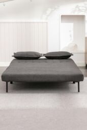 More4Homes Harper 2 Seater Folding Clic Clac Fabric Lounge Futon Sofa Bed in Charcoal - thumbnail 6