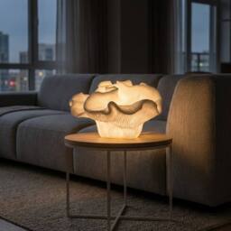 Garden Greatness Natural Rose Coral Table Lamp in Beige - thumbnail 2