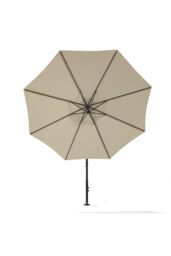 Living and Home Outdoor 32 LED Lighted Patio Umbrella with Crank Lift System, Cross Base & Fillable Base in Beige - thumbnail 4