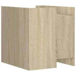 Berkfield Home Decorative Bedside Cabinet Sonoma Oak 45x50x50 cm Engineered Wood in Light Brown - Size: 45 x 50 x 50 cm - thumbnail 6