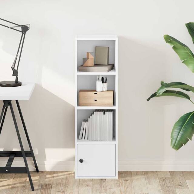Berkfield Home Durable Bookcase White 31x24x102 cm Engineered Wood - Size: 31 x 24 x 102 cm - image 1