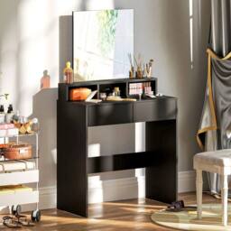 Wyld Haus Merotto Black Dressing Table Mirror - thumbnail 8